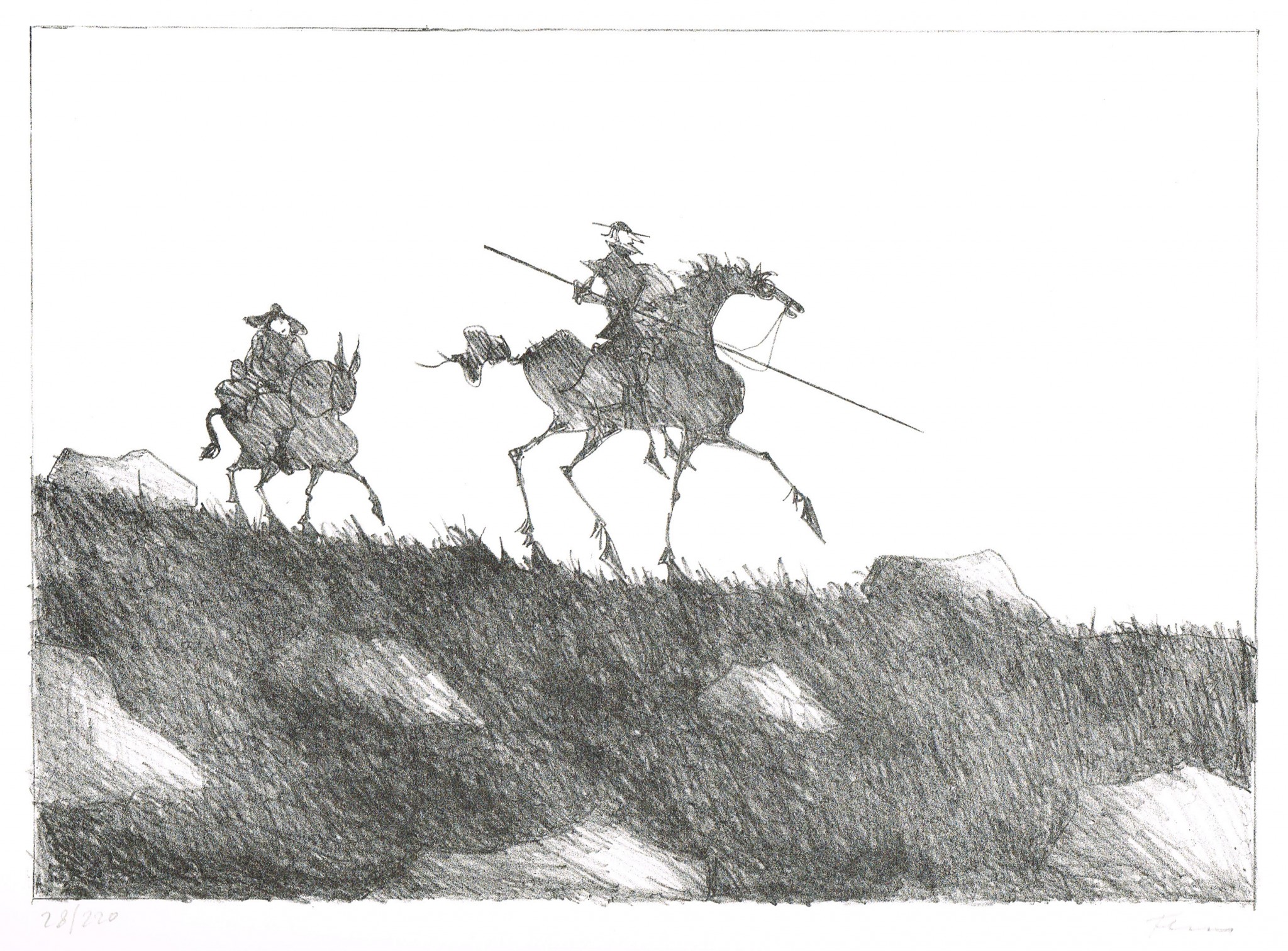 Don Quijote Und Sancho Pansa Paul Flora