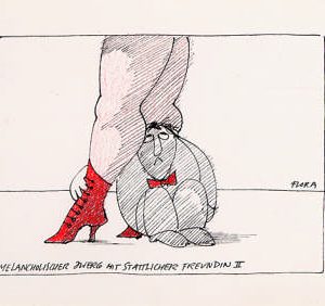 Melancholischer Zwerg mit stattlicher Freundin