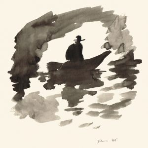 Paul Flora Boot in der Grotte