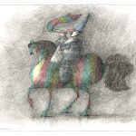 Paul Flora Der Clown auf dem Pegasus