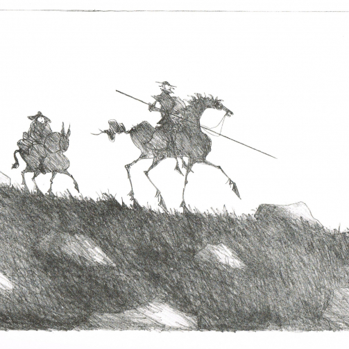 Paul Flora Don Quichote und Sancho Pansa II