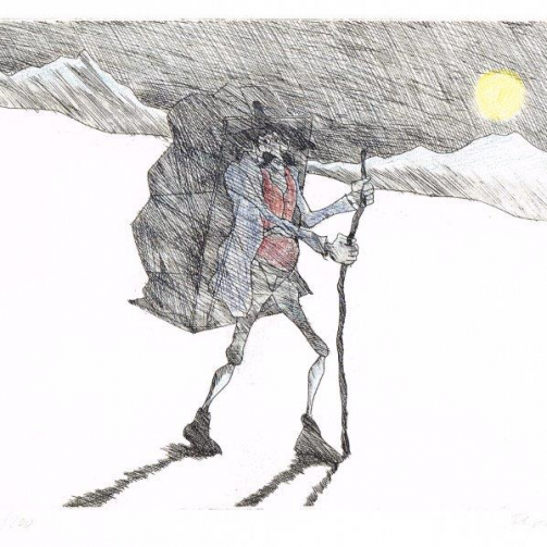 Paul Flora Ein Schmuggler