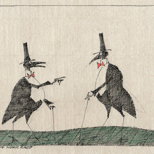 Paul Flora Herr Kolk und Herr Rabe