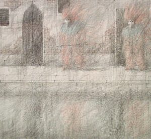 Karnevalsfiguren in Venedig - Handsigniert