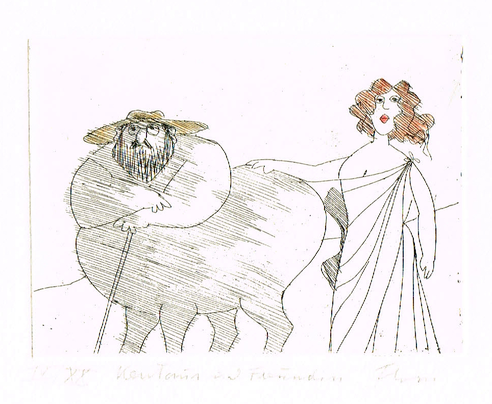 Paul Flora Kentaur mit Freundin