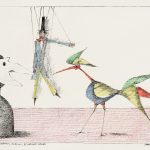 Paul Flora Marionette, Maske, Schöner Vogel