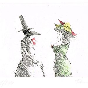 Paul Flora Monsieur Corbeau und Dame