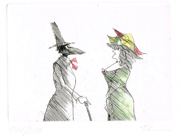 Paul Flora Monsieur Corbeau und Dame