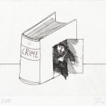 Paul Flora Radierung Crime