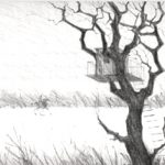 Paul Flora Lithographie Das Baumhaus