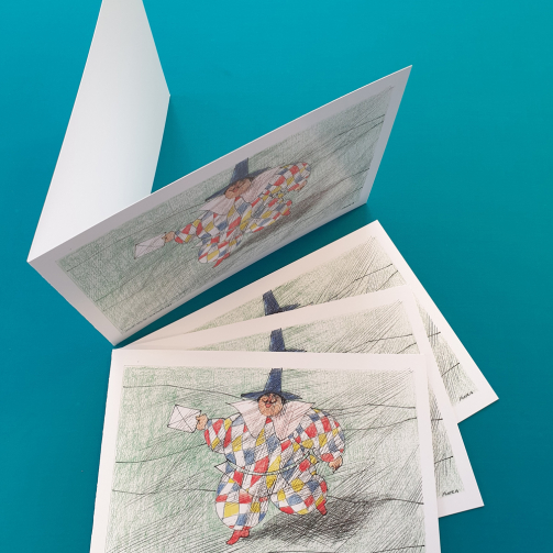 Groß-Billet, DinA4, Paul Flora, Eine gute Nachricht