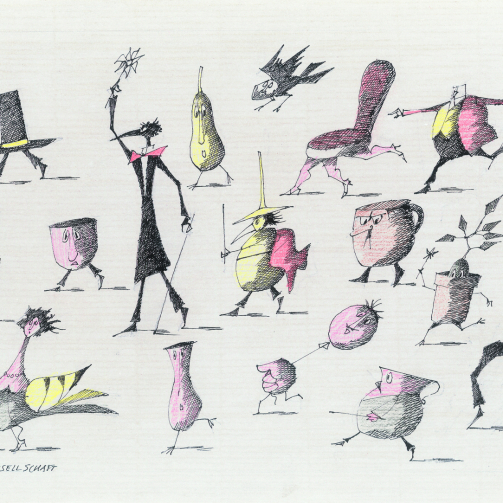 Flora Postkarte Absurde Gesellschaft