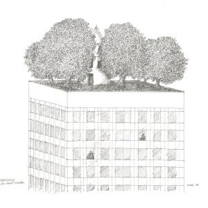 Paul Flora Penthouse für einen Dichter