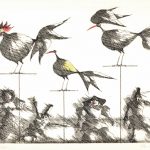 Paul Flora Puppen und Vögel