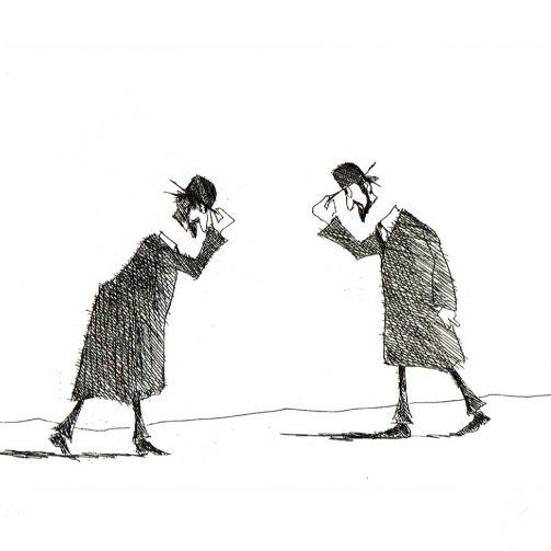 Paul Flora Radierung Gute Laune