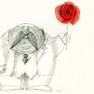 Paul Flora Poster Ein lieber Freund