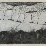 Paul Flora Poster Landschaft mit drei alten Raben