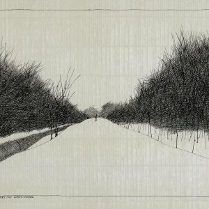 Paul Flora Poster Winterlandschaft mit Wanderer