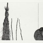 Paul Flora Radierung Hexenbesen