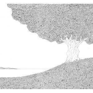 Paul Flora Postkarte Literarische Landschaft