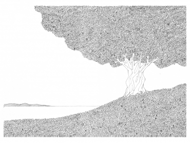 Paul Flora Postkarte Literarische Landschaft