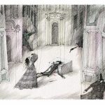 Paul Flora Postkarte Theater X