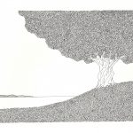 Paul Flora Federzeichnung Literarische Landschaft