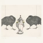 Carabiniere mit zwei Raben