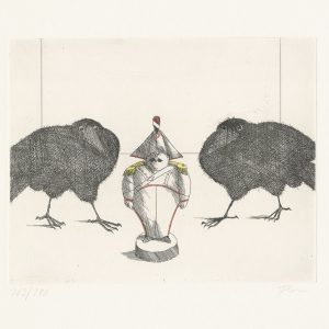 Carabiniere und zwei Rabe